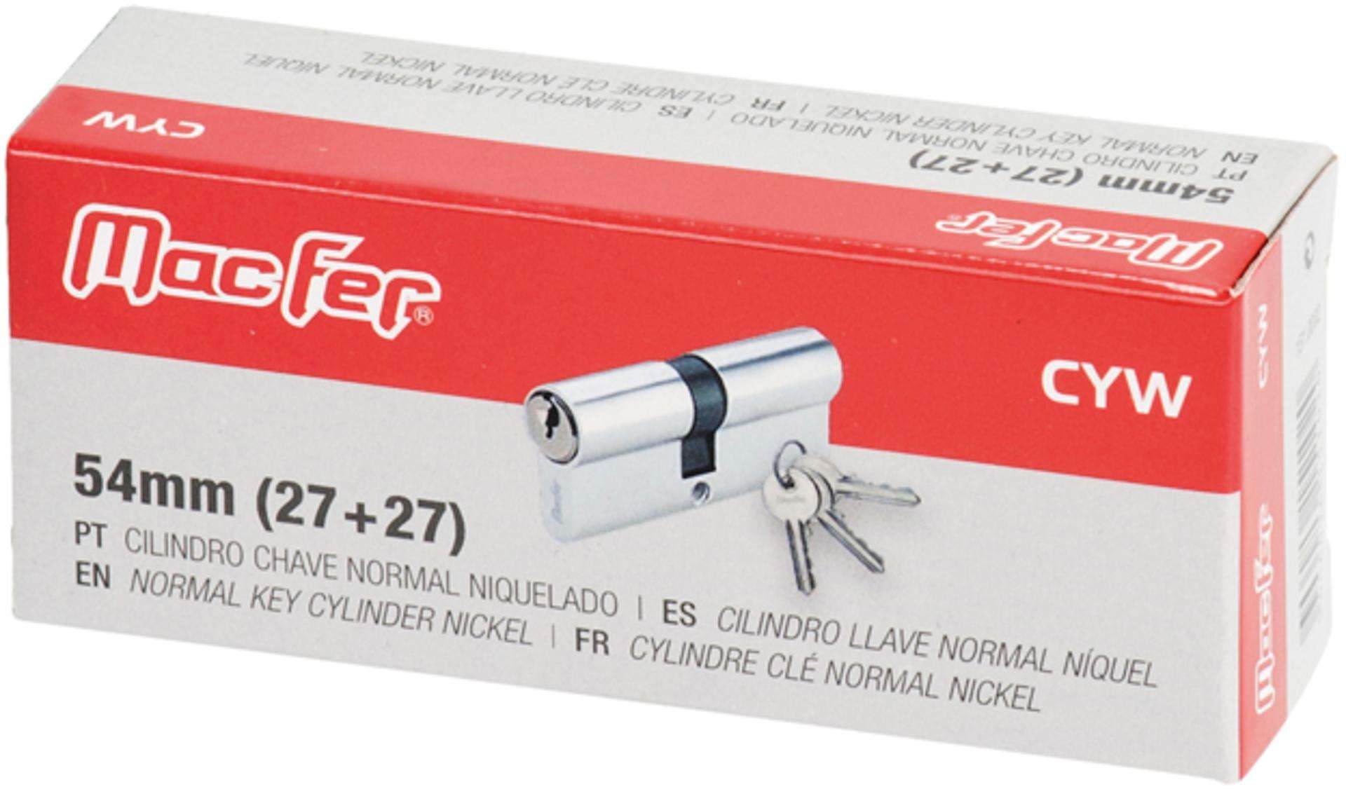 Cil. ch. normal mf CYW 50mm (25+25) niq. refª 151.0006 MACFER