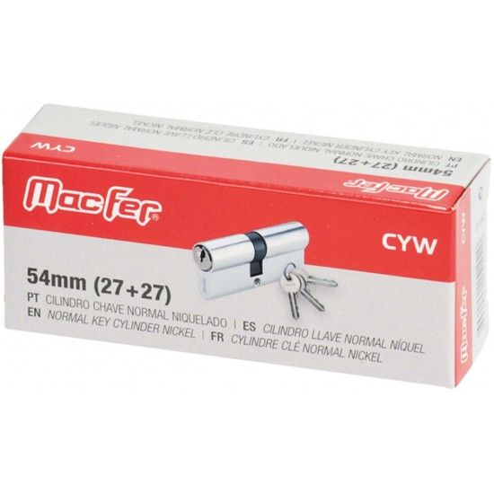 Cil. ch. normal mf CYW 50mm (25+25) niq. refª 151.0006 MACFER Cil. ch. normal mf CYW 50mm (25+25) niq. refª 151.0006 MACFER