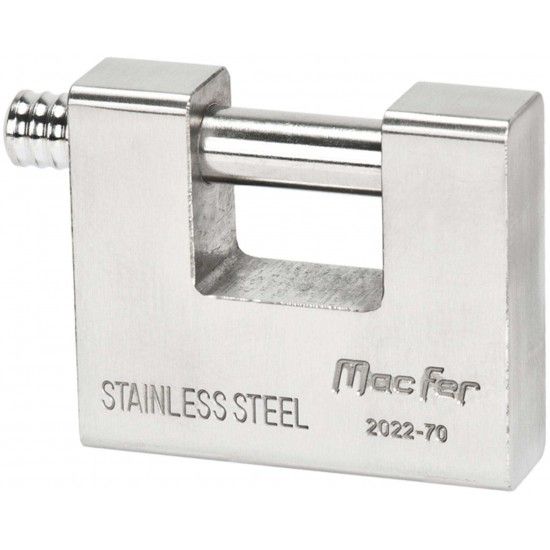 Cadeado rect. inox mf 2022-80-BL 80mm refª 150.0056 MACFER Cadeado rect. inox mf 2022-80-BL 80mm refª 150.0056 MACFER