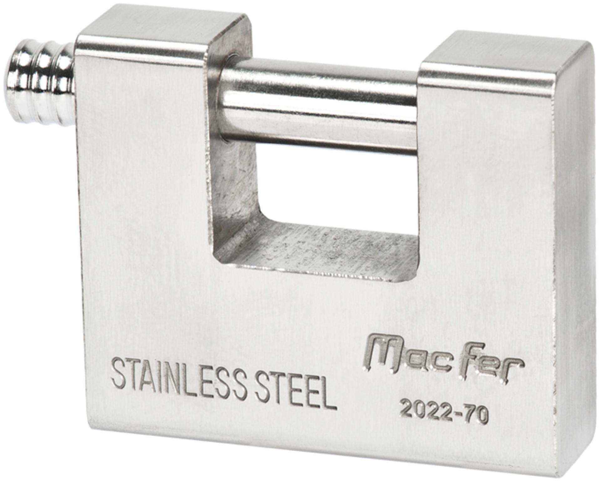 Cadeado rect. inox mf 2022-80-BL 80mm refª 150.0056 MACFER