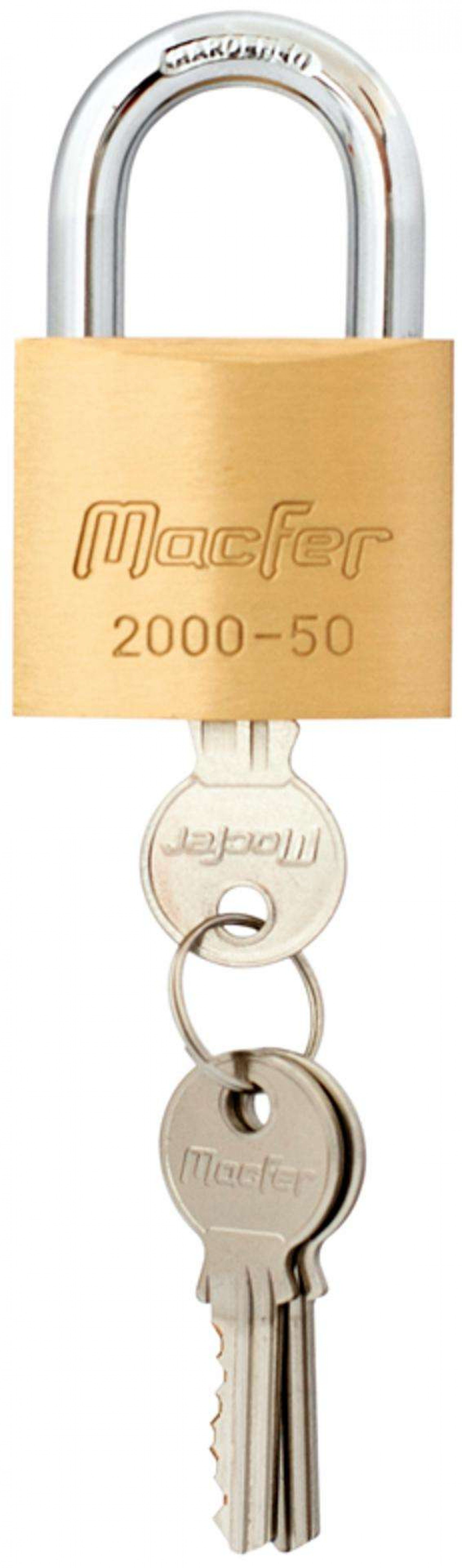 Cadeado argola normal latão mf 2000-75 75mm refª 150.0009 MACFER