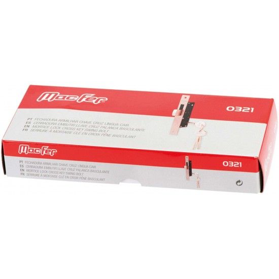 Fechadura arm. ch. cruz l�ngua cair mf 0321 KA-A3 ref� 140.0092 MACFER