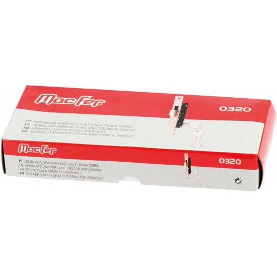 Fechadura arm. ch. cruz língua cobra mf 0320 KA-A1 refª 140.0090 MACFER Fechadura arm. ch. cruz língua cobra mf 0320 KA-A1 refª 140.0090 MACFER