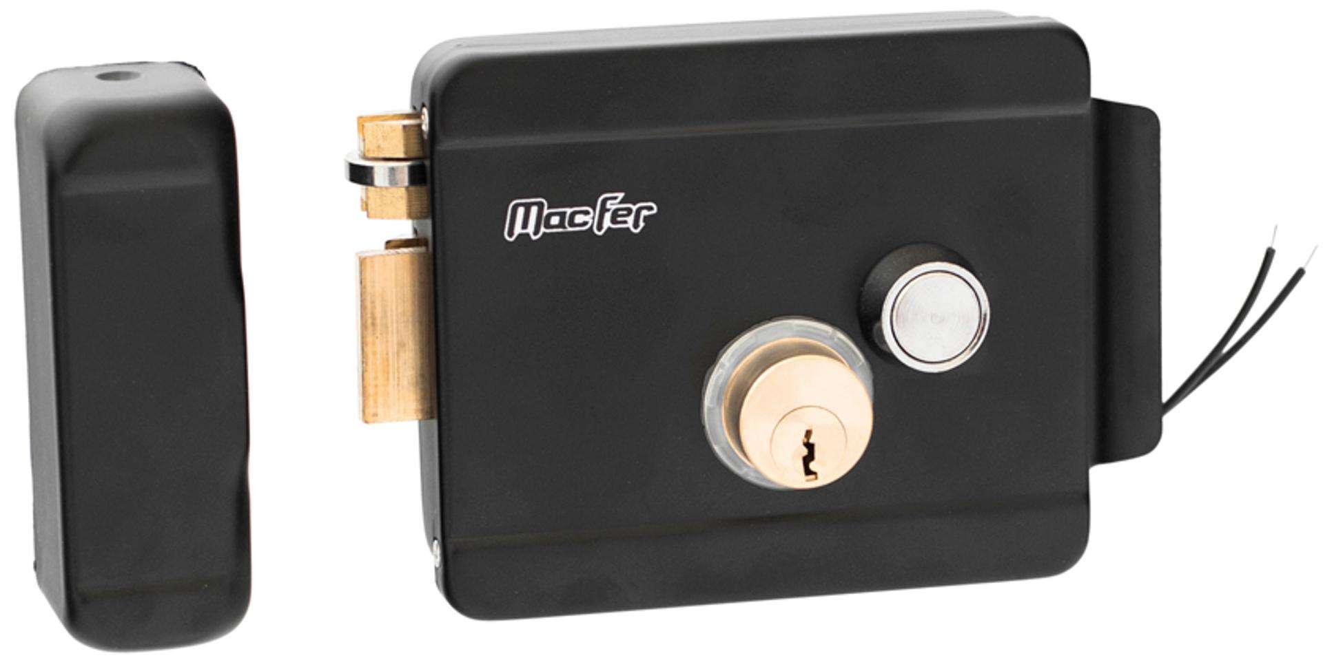 Trinco eléctrico ajustável MacFer ZDL-107N-BDE preto esquerd refª 140.0057 MACFER