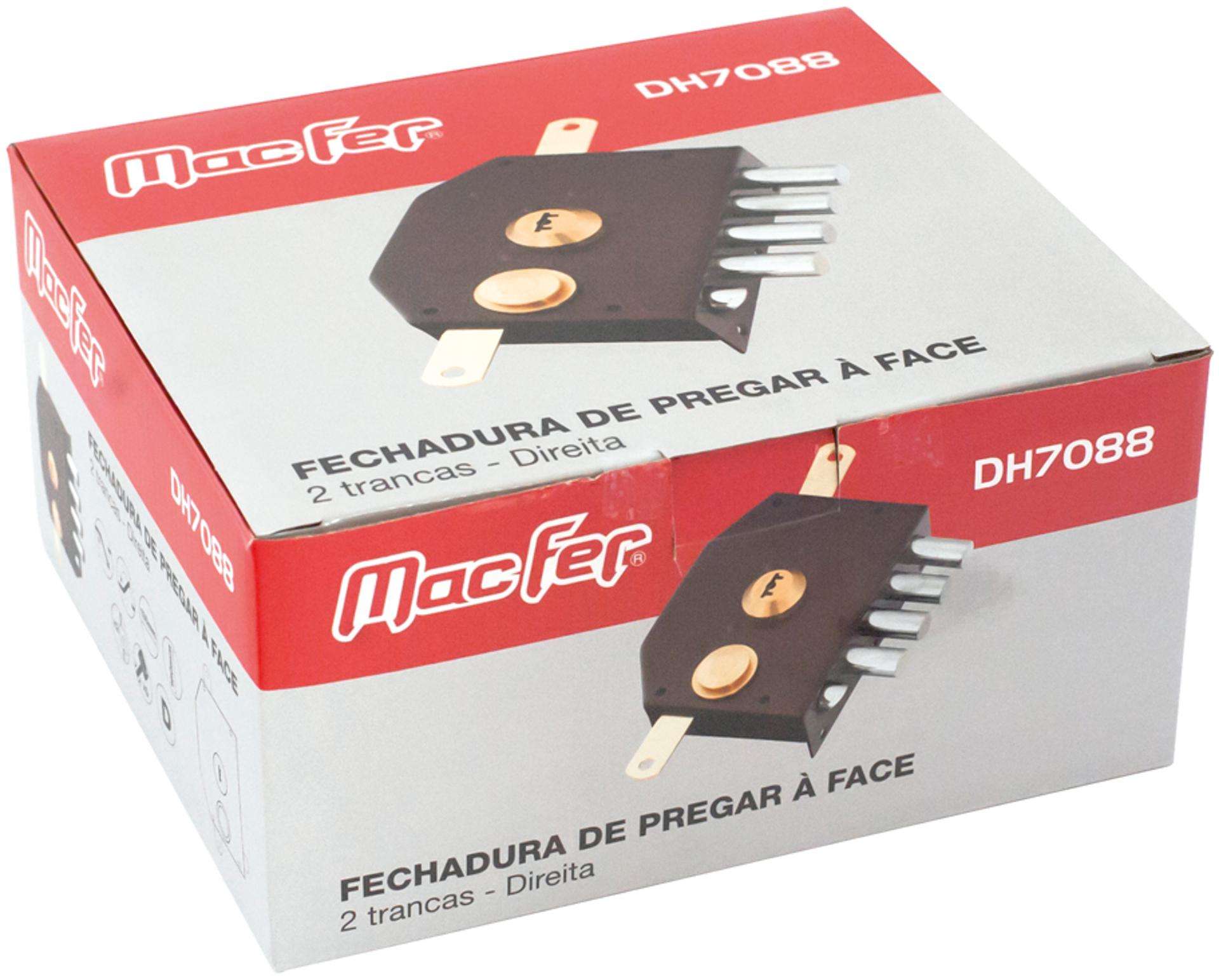 Fechadura pregar á face 2 trancas MacFer DH7088 Dta refª 140.0010 MACFER