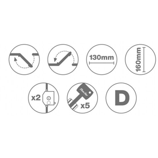 Fechadura pregar � face 2 trancas MacFer DH7088 Esq ref� 140.0011 MACFER