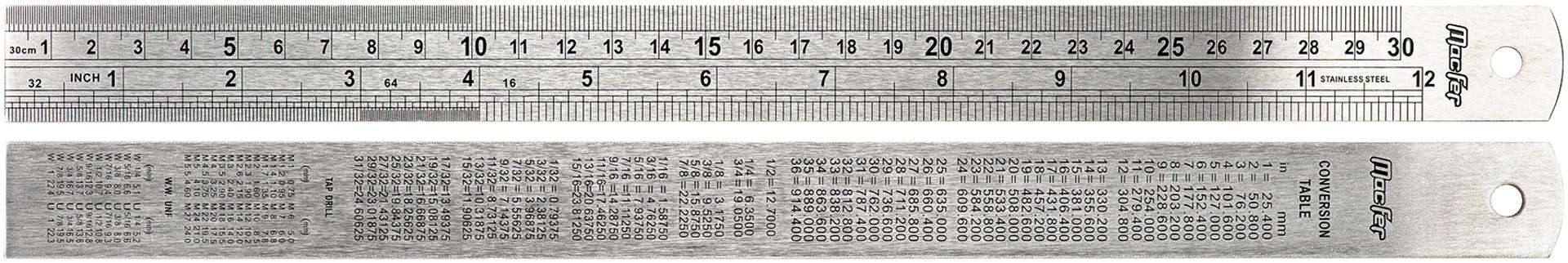 Escala de inox 1000x35x1.5mm refª 139.0005