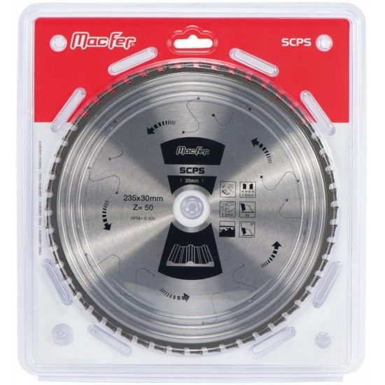 Disco serra circular pain. sandwich MacFer SCPS 235x30mm Z50 ref� 125.0021 MACFER