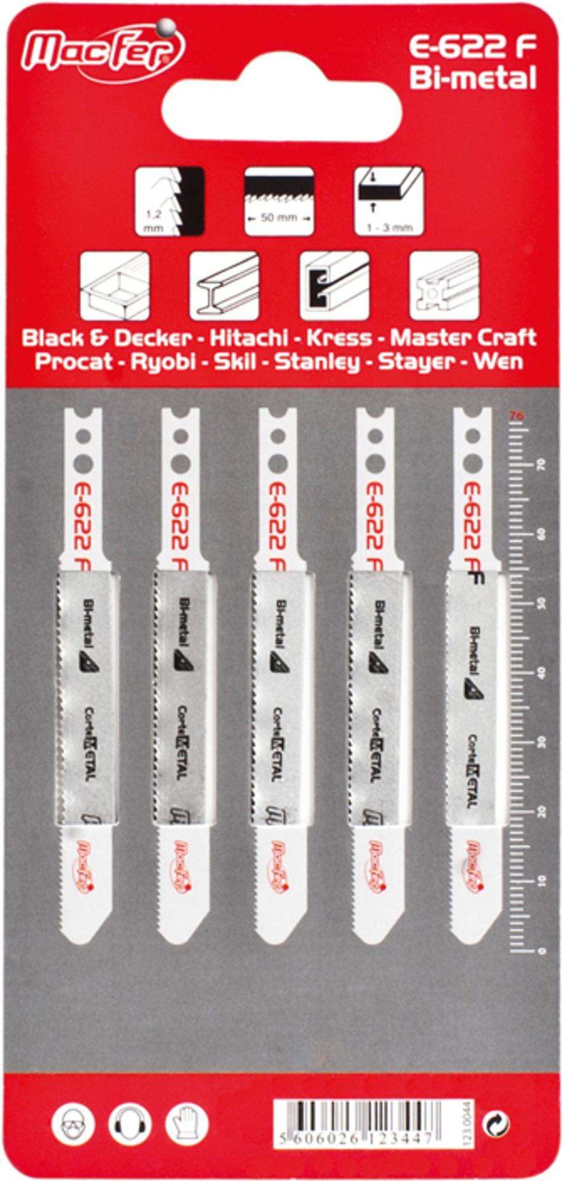 Serra tico-tico bimetal MacFer E-622F 76mm refª 123.0044 MACFER