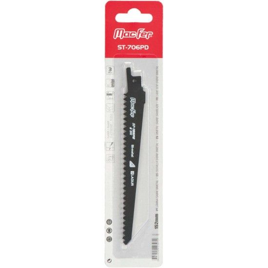 L�mina sabre bimetal ST-706PD 127mm (3p�) ref� 123.0007 Macfer