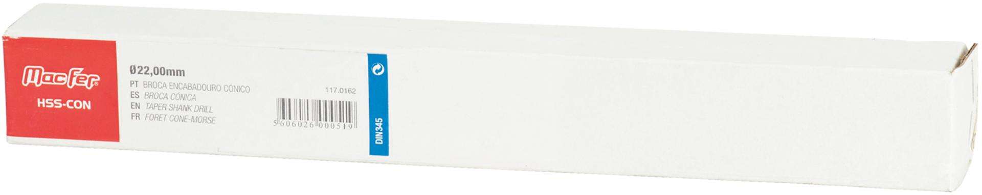 Broca encabadouro cónico MacFer HSS-CON 23,0mm refª 117.0164 MACFER