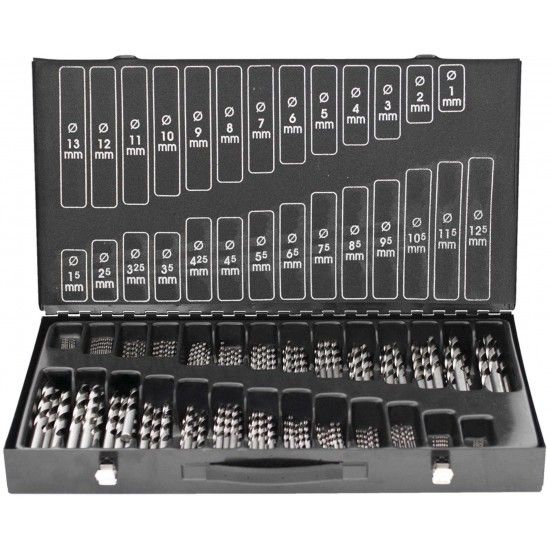 Cx. stock brocas cil. MacFer HSS-M2-220 1~13mm 220p�s ref� 117.0093 MACFER