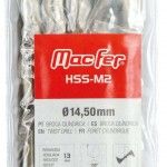 Broca cilíndrica MacFer HSS-M2 20,0mm (reb. 13mm) refª 117.0049 MACFER Broca cilíndrica MacFer HSS-M2 20,0mm (reb. 13mm) refª 117.0049 MACFER