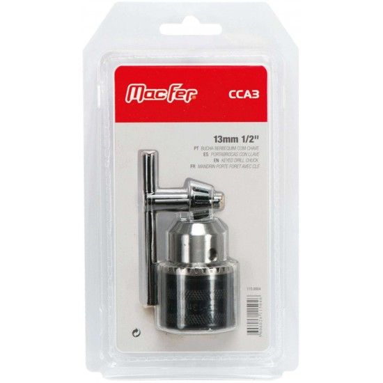 Bucha berbequim c/ ch. MacFer CCA3 13mm 1/2" ref� 115.0004 MACFER
