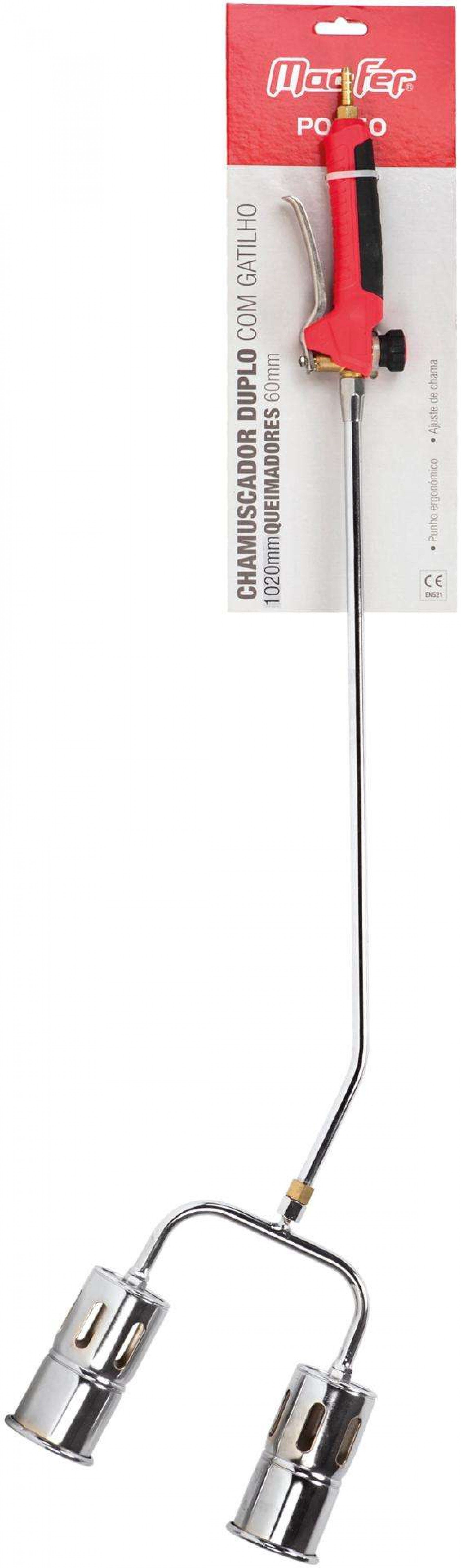 Chamuscador duplo c/ gatilho MacFer PQ860 60x1020mm refª 114.0049 MACFER