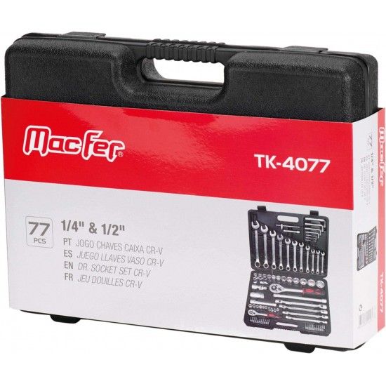 Jg. ch. cx. Cr-V MacFer TK-4077 1/4" & 1/2" 77p�s ref� 105.0006 MACFER