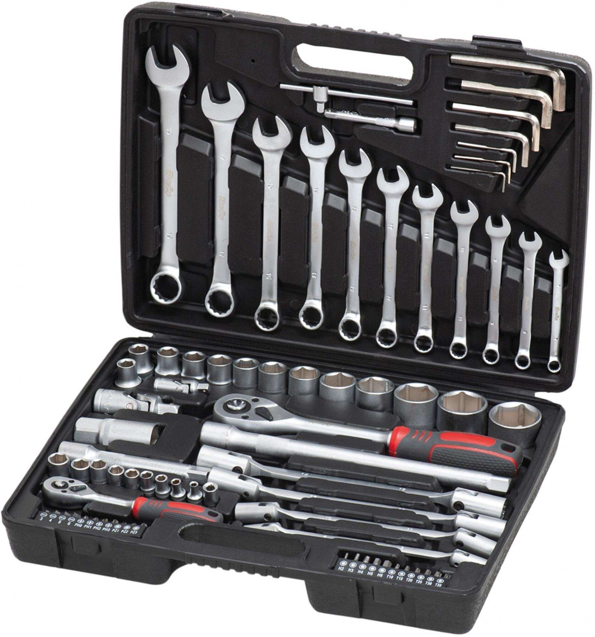 Jg. ch. cx. Cr-V MacFer TK-4077 1/4" & 1/2" 77pçs refª 105.0006 MACFER