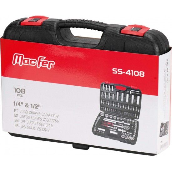 Jg. ch. cx. Cr-V MacFer SS-4108 1/4" & 1/2" 108p�s ref� 105.0005 MACFER