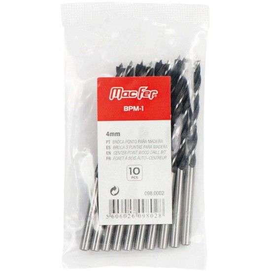 Broca ponto p/ madeira MacFer BPM-1 14mm  ref� 098.0012 MACFER