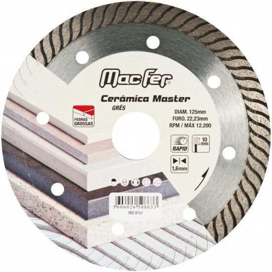 Disco diamantado Cer�mica Master 125x10mm [092.0157] MACFER