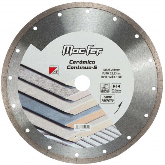 Disco diamantado Cer�mica Cont�nuo-S 115mm [092.0164] MACFER