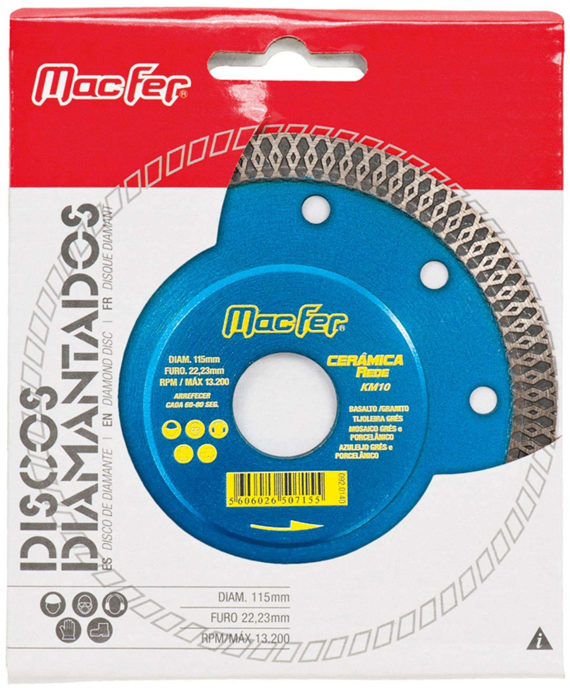 Disco diam. 115mm KM10 refª 092.0140 MACFER