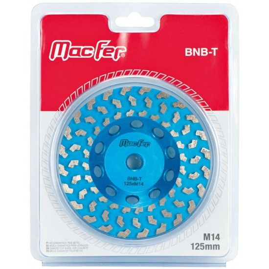 Mó diamantada para betão BNB-T 125mm refª 092.0136 Macfer Mó diamantada para betão BNB-T 125mm refª 092.0136 Macfer