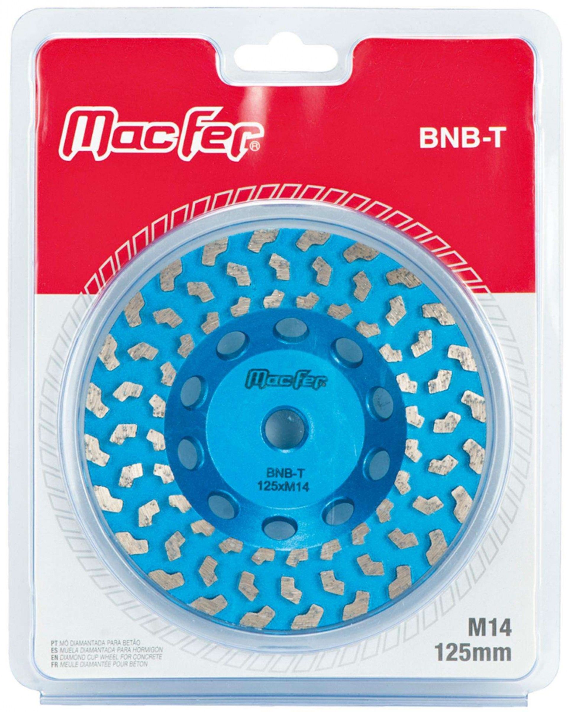 Mó diamantada para betão BNB-T 125mm refª 092.0136 Macfer