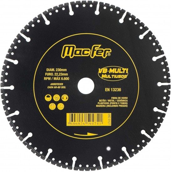 Disco diam. MacFer VB-Multi 115mm ref� 092.0125 MACFER