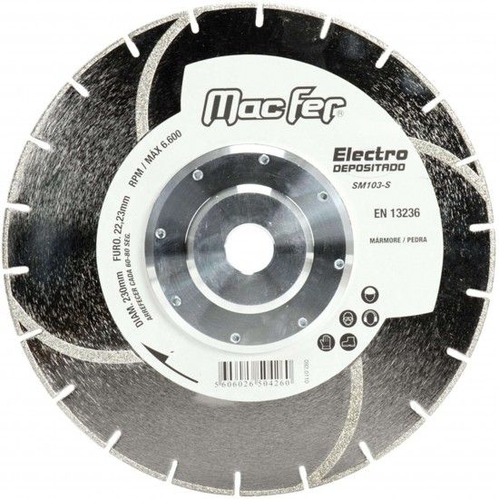 Disco diam. MacFer Electrodepositado SM103-S 230mm c/ flg ref� 092.0110 MACFER