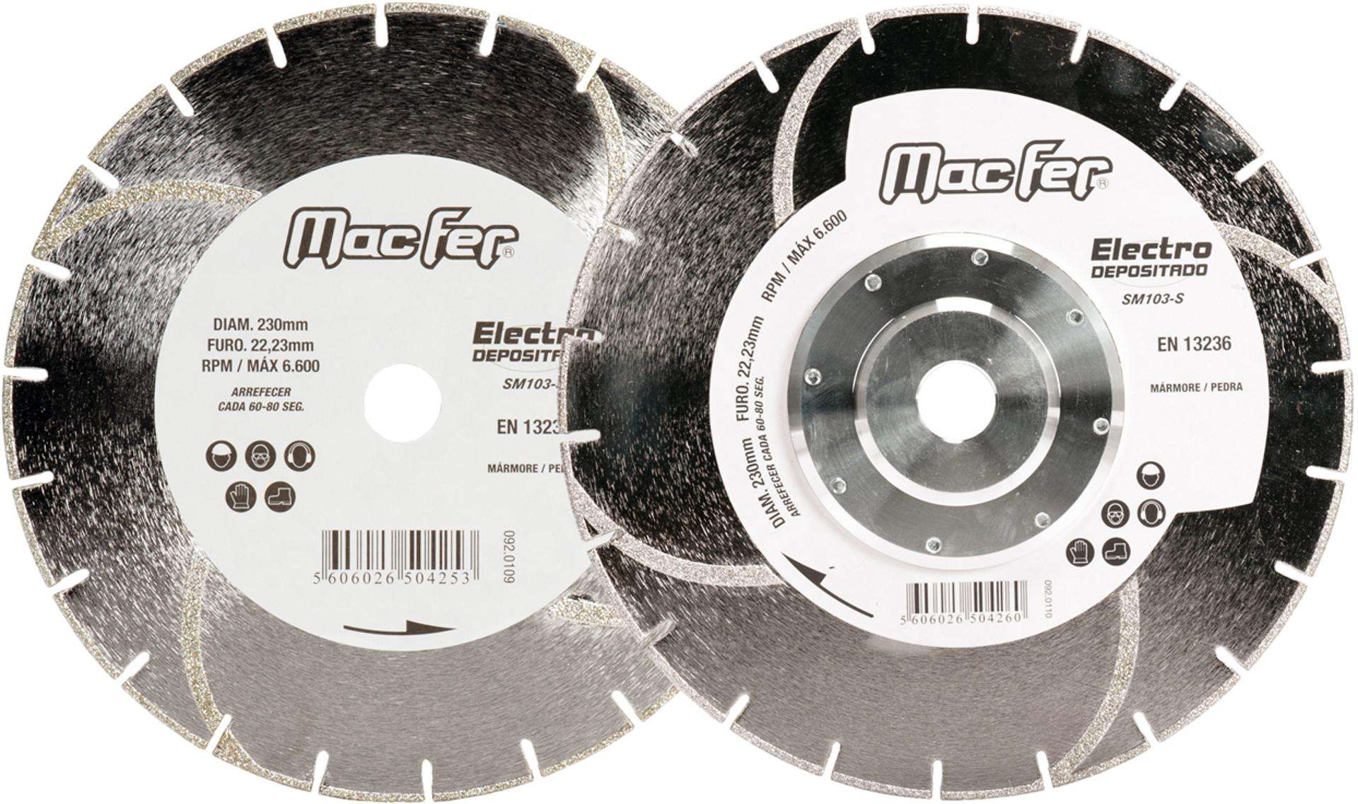 Disco diam. MacFer Electrodepositado SM103-S 230mm refª 092.0109 MACFER