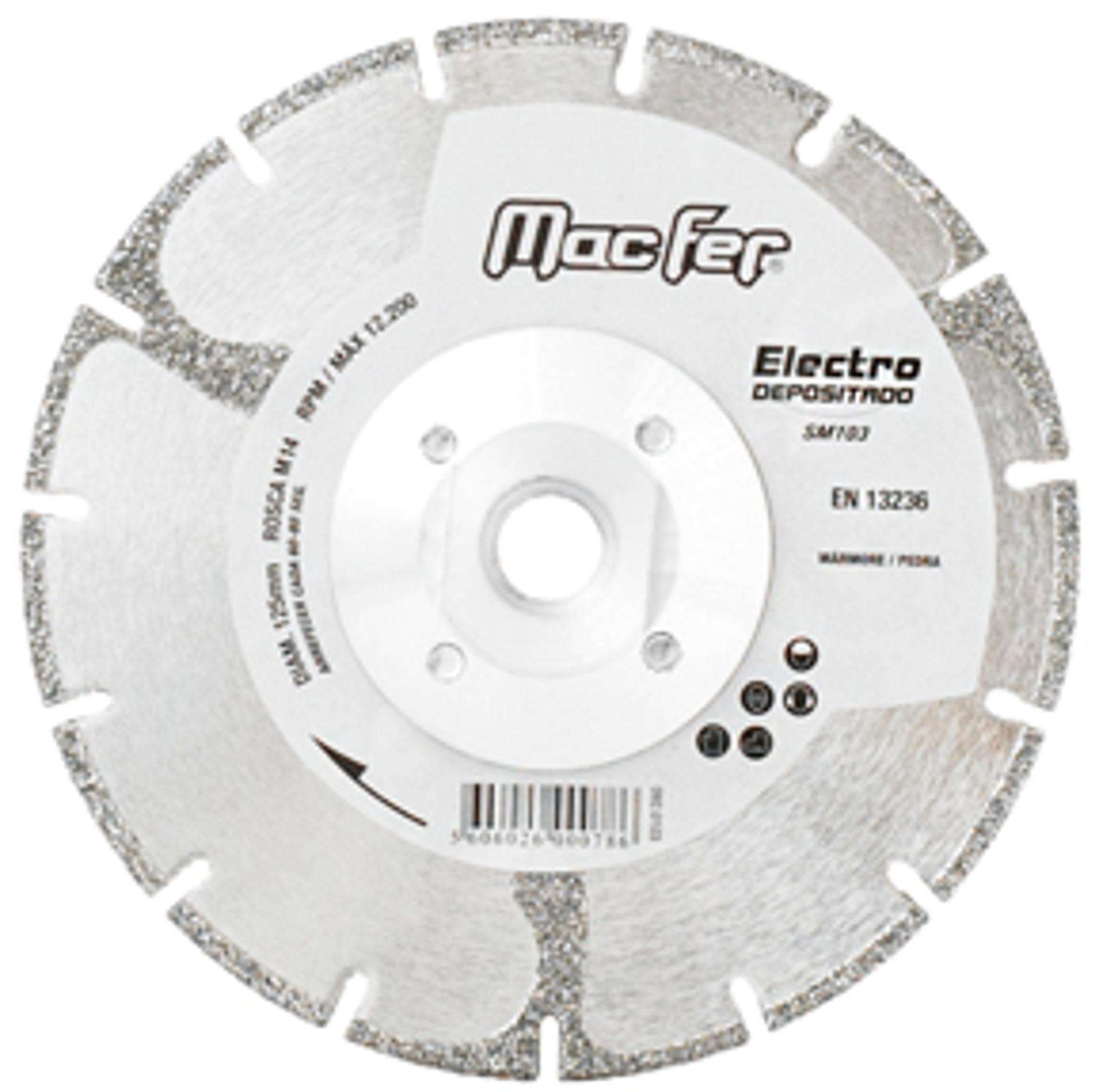 Disco diam. MacFer Electro. SM103 115mm refª 092.0101 MACFER