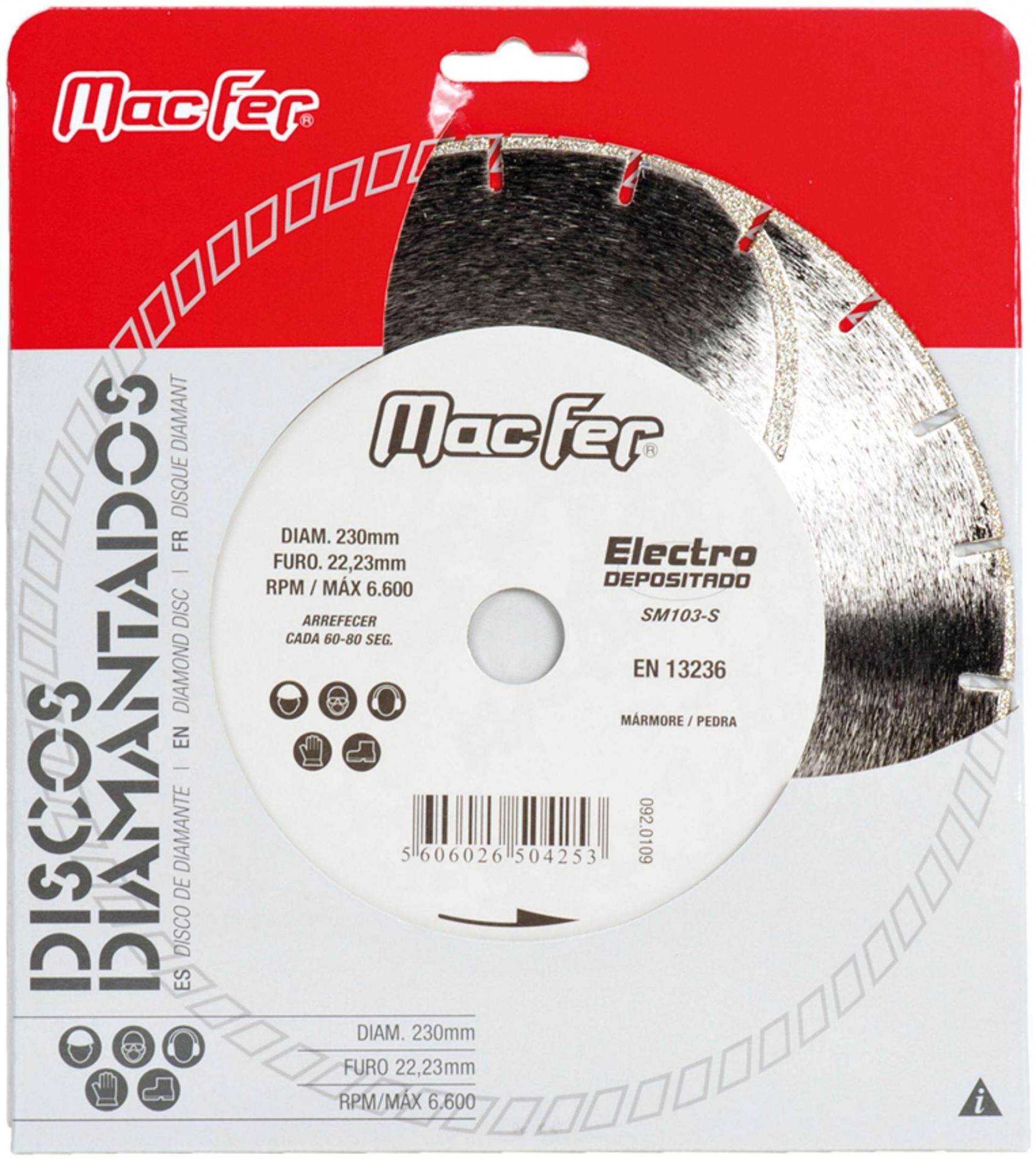 Disco diam. MacFer Electrodepositado SM103-S 230mm refª 092.0109 MACFER