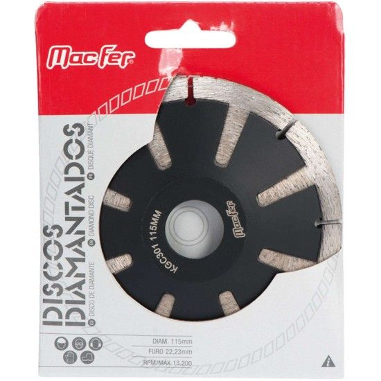Disco diam. c�ncavo MacFer KGC301 115mm ref� 092.0067 MACFER