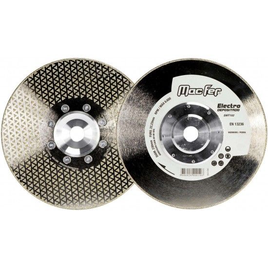 Disco diam. MacFer Electrodepositado SMT102 115mm c/ flg M14 ref� 092.0065 MACFER
