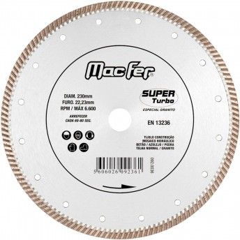 Disco diam. MacFer Super Turbo 230mm ref� 092.0036 MACFER