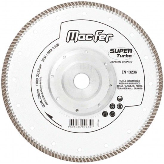 Disco diam. MacFer Super Turbo 115mm ref� 092.0031 MACFER