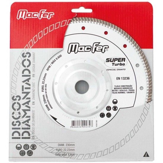 Disco diam. MacFer Super Turbo 115mm ref� 092.0031 MACFER