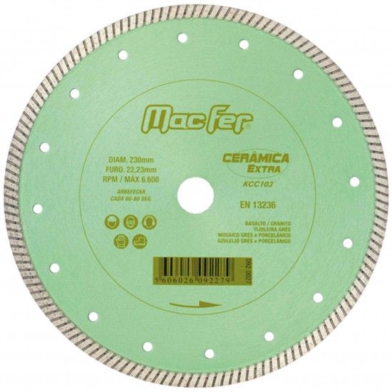 Disco diam. MacFer Cer�mica Extra KCC103 250mm ref� 092.0030 MACFER
