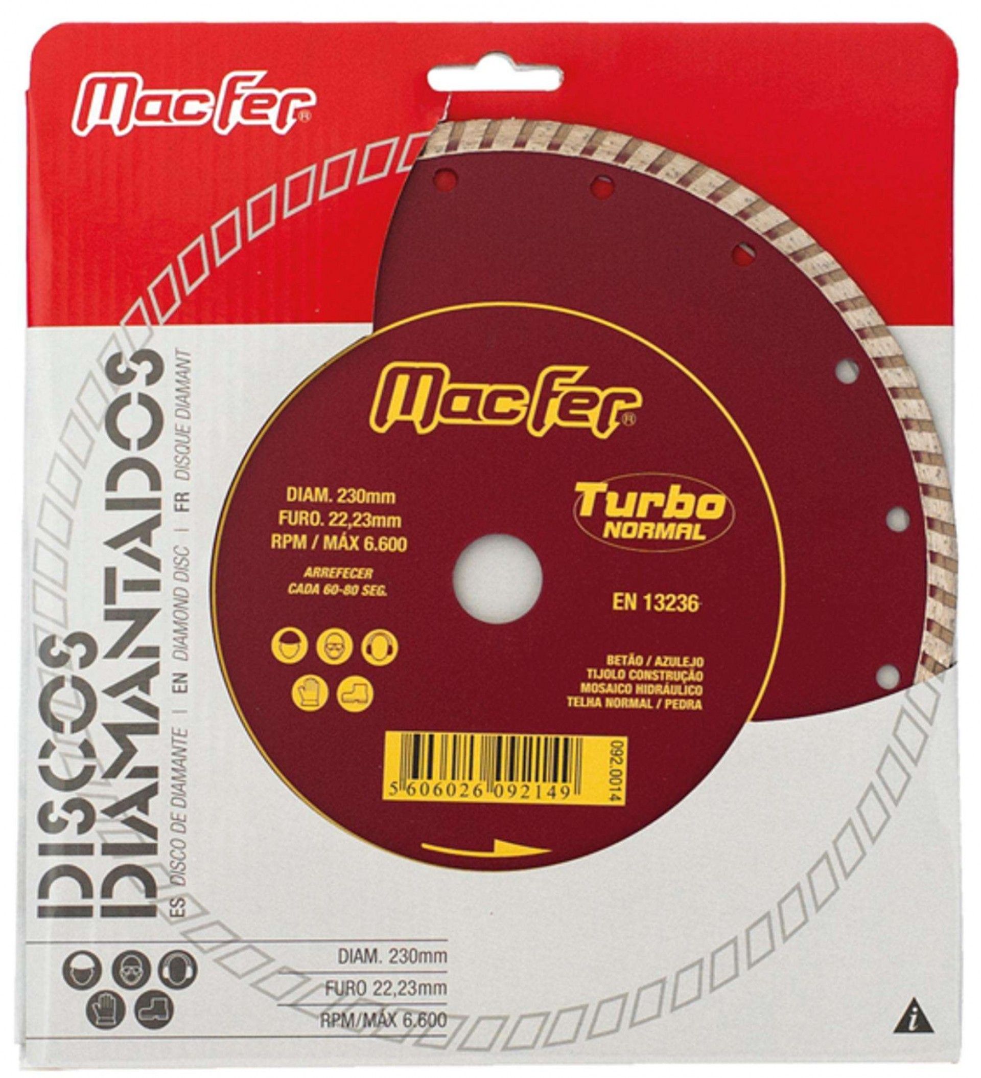 Disco diamantado Turbo 125mm refª 092.0012 MACFER