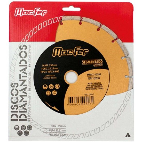 Disco diam. MacFer Segmentado Combi 125mm refª 092.0005 MACFER Disco diam. MacFer Segmentado Combi 125mm refª 092.0005 MACFER