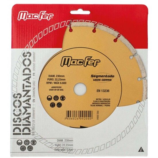 Disco diam. Segmentado 180mm refª 092.0003 MACFER Disco diam. Segmentado 180mm refª 092.0003 MACFER
