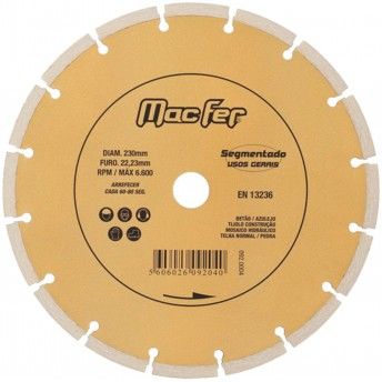 Disco diam. Segmentado 180mm ref� 092.0003 MACFER