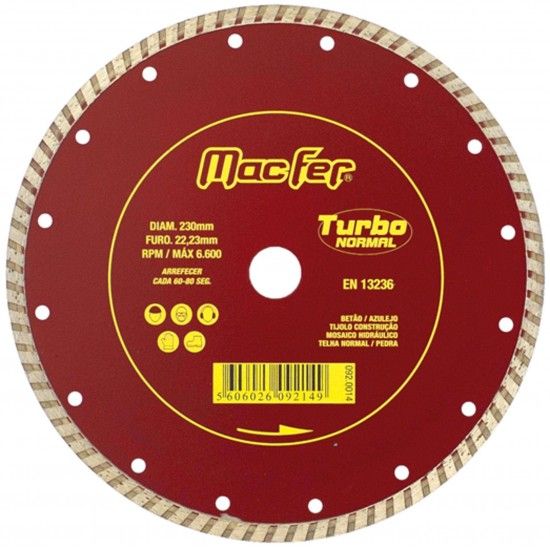 Disco diamantado Turbo 125mm ref� 092.0012 MACFER