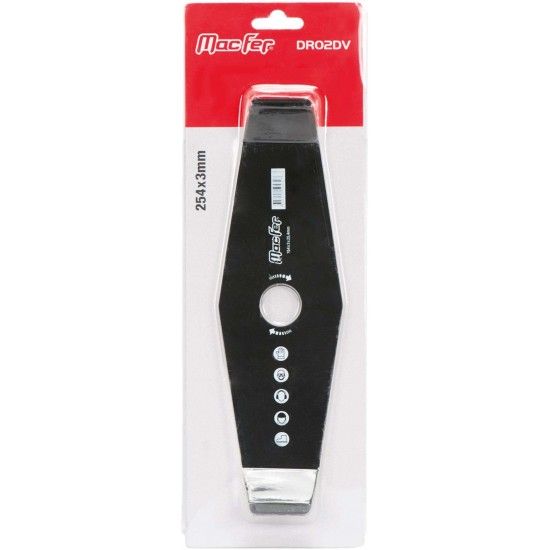 Disco p/ ro�. 2 dentes virados MacFer DR02DV 254x3mm ref� 090.0111 MACFER