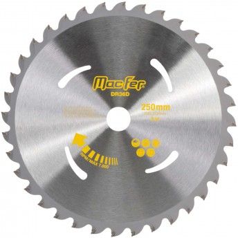 Disco p/ roç. 36 dentes MacFer DR36D 250mm refª 090.0090 MACFER Disco p/ roç. 36 dentes MacFer DR36D 250mm refª 090.0090 MACFER