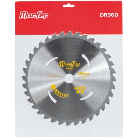 Disco p/ ro�. 36 dentes MacFer DR36D 250mm ref� 090.0090 MACFER