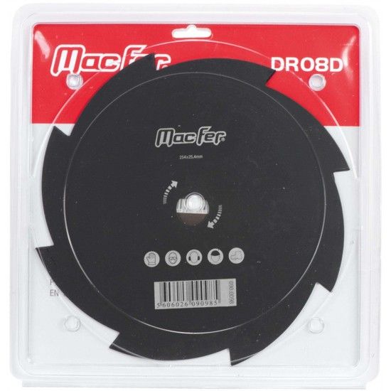 Disco p/ roç. 8 dentes MacFer DR08D 254x1,8mm refª 090.0098 MACFER Disco p/ roç. 8 dentes MacFer DR08D 254x1,8mm refª 090.0098 MACFER