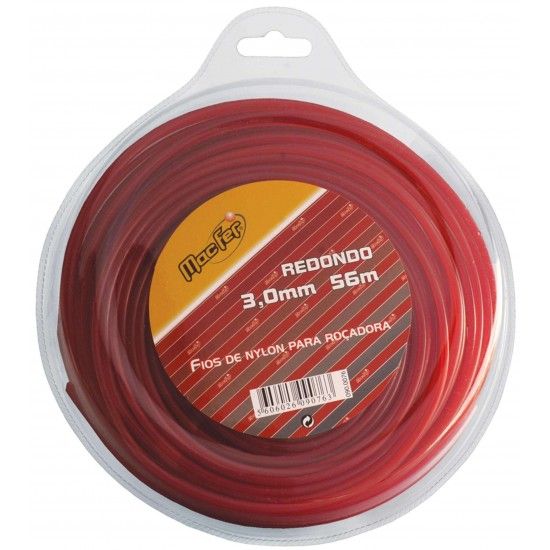 Fio nylon p/ ro�. redondo MacFer FNRR-1 1,6mm 15m ref� 090.0077 MACFER