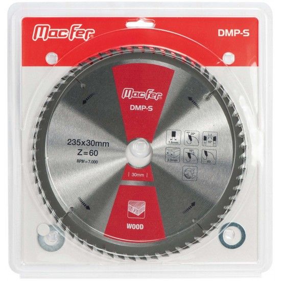 Disco pastilhado p/ madeira MacFer DMP-S 400mm Z60 ref� 090.0025 MACFER